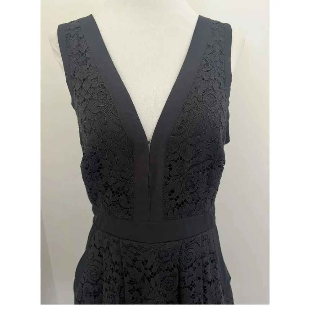 Free People Lovely in Lace Fit And Flare Dress Woman's Size XSmall V Neck